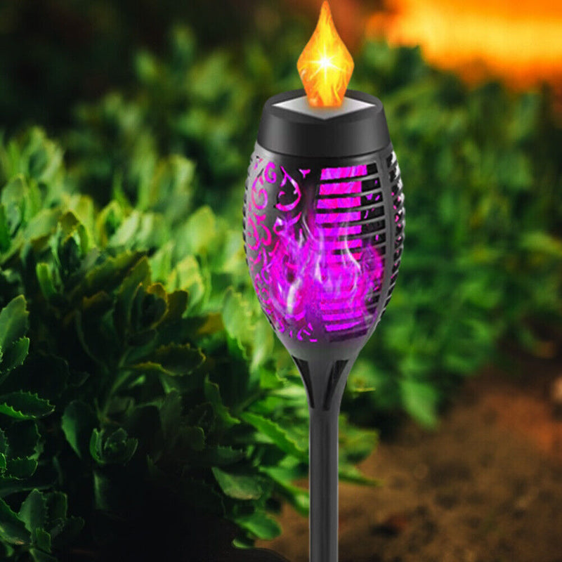 #A 1/2/4/6/8pcs Solar Flame Torch Light Dancing Flames Flickering Light for Path