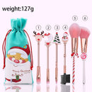 Eye Shadow Santa Claus Pattern Metal Handle Makeup Brushes Christmas gift