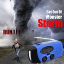 2000mAh Portable Hand Crank FM AM WB NOAA Radio Solar Radio Torch (Blue) Newly
