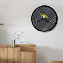 Decorations Black Creative Kung Fu Wall Clock Bruce Lee Chinese Round Clock