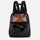 2pcs Transparent Jelly Girl Boys Backpacks  Teenage Schoolbag(Black)