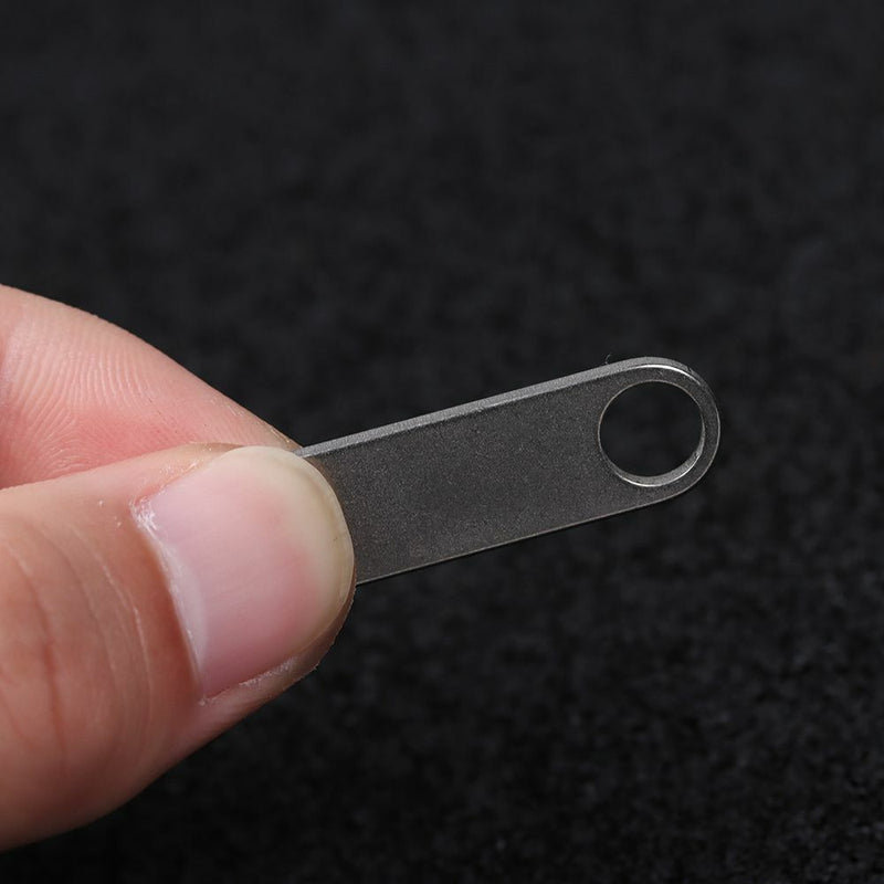EDC Multi Tool Keyring Pendant DIY Name Tag Titanium Plate Anti-Lost Pet