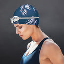 Swimming Caps Women Men Waterproof Ear Protection Swim Hat (Retro Green)