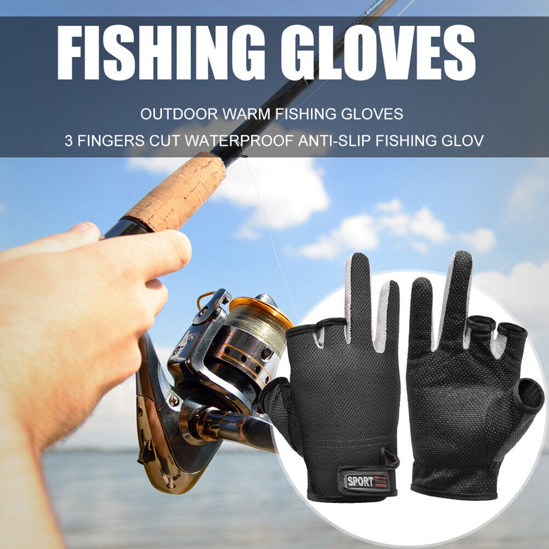 Fishing Gloves Men Women Outdoor Running Sports Anti-slip Fish Sunscreen Mitt