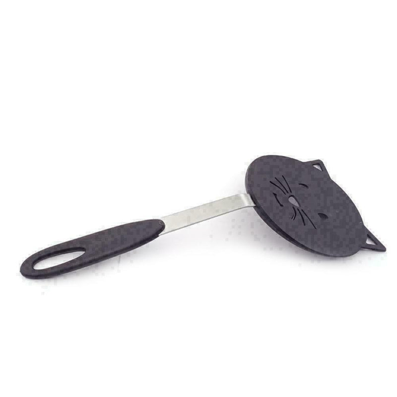 Cute Cat Spatula Black Nylon Nonstick Spatula Heat Flipper W9X3 Hot Z4M6 G1N4