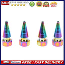 4pcs CNC Rainbow Color Car Wheel Tyre Tire Valve Stem Caps Dust Covers