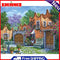 Oil Paint by Numbers Downtown Scene Canvas Artwork Living Room Picture Decor Kit