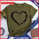 Fashion Book Heart Short Sleeve T-Shirt (Army Green XXXL) -601487