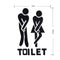 Removable Bathroom Door Wall Stickers Man Woman Toilet Sign Paste Newly