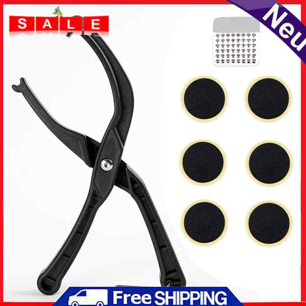 Bicycle Tire Pliers with 6 Glue-Free Tire Patches Cycling Maintenance Equipment