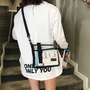 Clear Transparent PVC Shoulder Messenger Bag Boys Girls Unisex Square Casual Cro