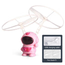 Flying Astronaut Robot Toys - Lightweight ABS Material Aircrafts (Pink)