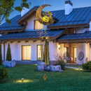 Solar Moon Fairy Light Hanging Iron Hollow Outdoor Garden Yard Patio Decoration