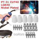 Nozzle PT-31 CUT40 LGK40 Nickel Plated Plasma Welding Torch Assembly Kit