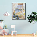 Deascape Part Cross Stitch 14CT Cotton Thread Printed Embroidery Set Decor
