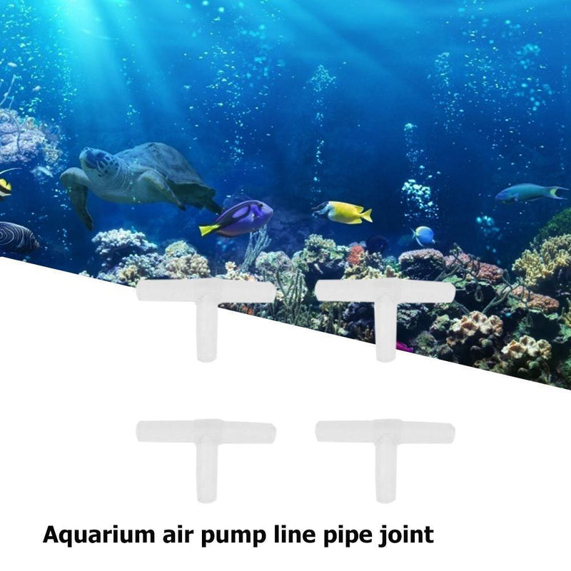 10pcs Tea Connectors Aquarium Air Pump Fitting Straight Cross Water Pipe Adapter