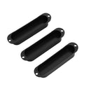 3pcs Single Rail Monocoil Humbucker Pickup Covers For Fender Strat(Black)