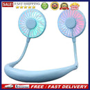 3 Speed Portable Mini Small Neckband Fan USB Rechargeable Wearable Hand Free Fan