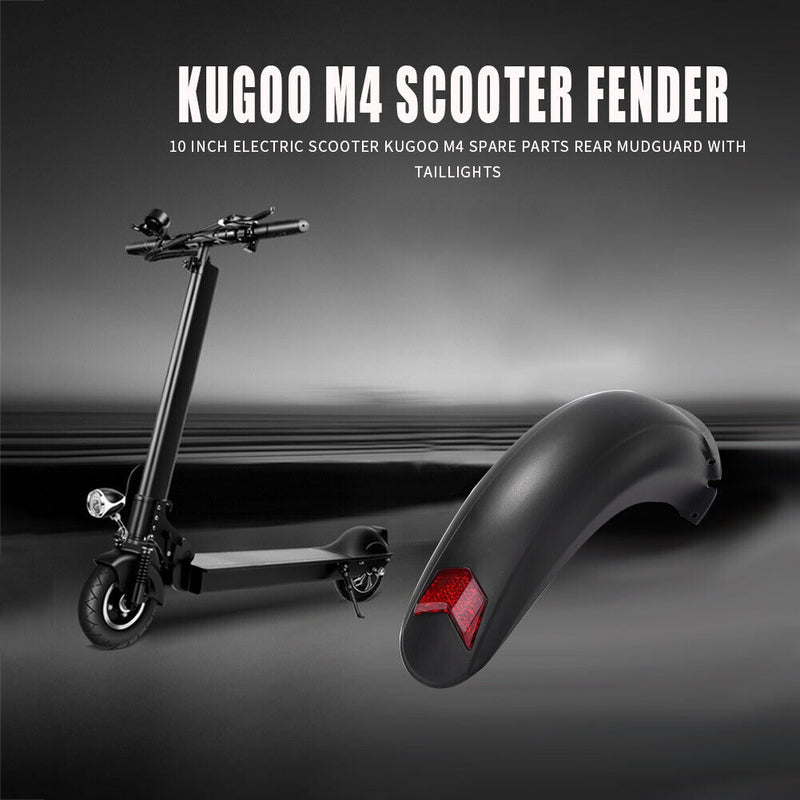 10"" Electric Scooter Rear Tire Splash Fender Guard w/ Taillight for Kugoo M4