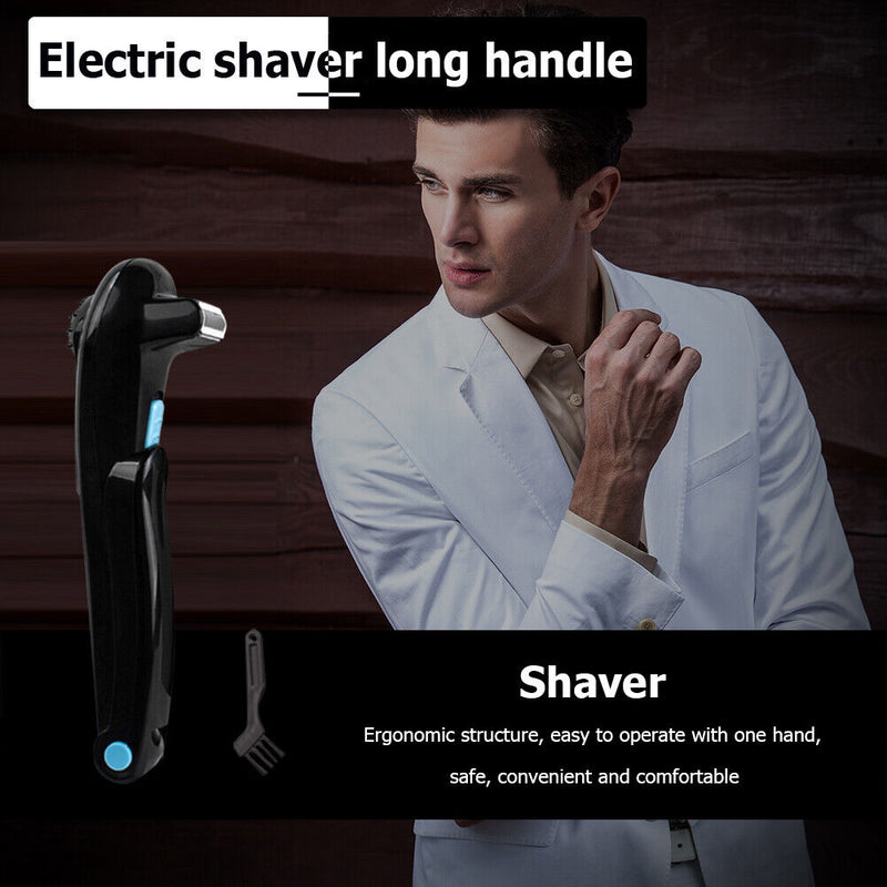 Electric Back Hair Shaver Body Razor Long Handle Epilator Hair Removers for Men