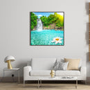 5D DIY Diamond Painting Kits Full Round Drill Lotus Waterfall Mosaic