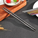 Stainless Steel Chopsticks Portable Non-Brief Food Sticks Tableware Chinese Gifts