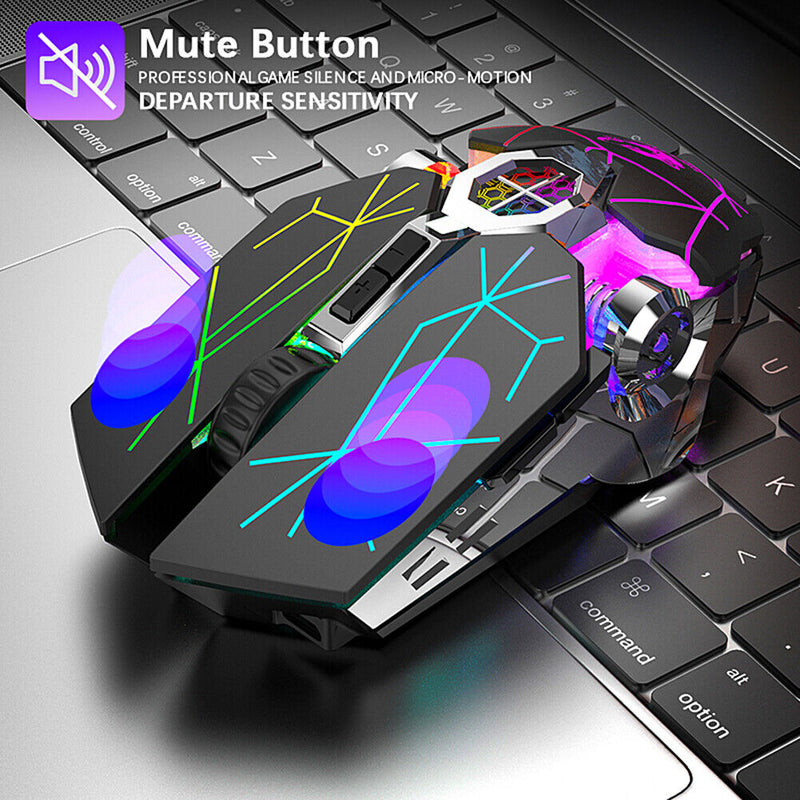 X13 2.4GHz Wireless Gaming Mouse USB Backlight Mice for PC (Star Black)