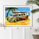 DIY Diamond Painting Kits Full Round Drill Home Wall Decor Beach Bus