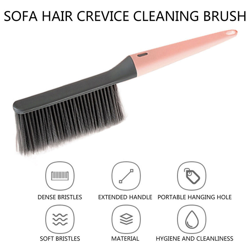 Soft Cleaning Brush - Long Handle Bed Sheets Debris Cleaning Brush (Pink)