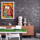 Painting By Numbers Kit Frameless DIY Sweet Lovers Hand Painted Canvas Artwork