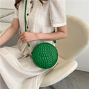 Mini Round Crossbody Bags Women Alligator Leather Shoulder Messenger Handbags