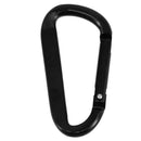 Camping Hiking Outdoor Black Keychain Snap Clip Water Bottle Hooks D Carabiner