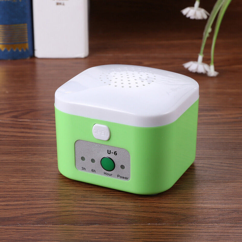 Electric Hearing Aid Dryer 3/6 Hour Timer USB Earphone Dehumidifier Drying Case