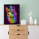 Diamond Painting Colorful Alpaca Full Round Drill Picture of Rhinestone Drawing