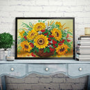 Sunflower Vase Diamond Painting Kits Partial Special Shaped Drill Home Decor