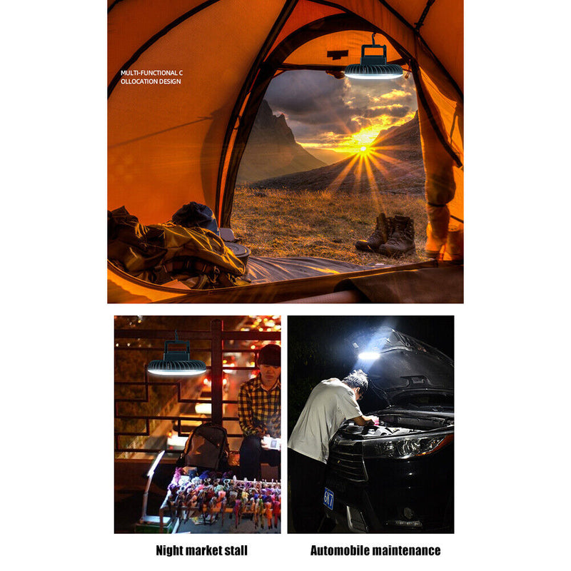 2 in 1 LED Multifunctional Tent Fan Rechargeable Camping Lamp for Outdoor Hik