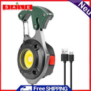 Multifunction COB Flashlight Camping Mini Screwdriver Keychain Lamp (Army Green)