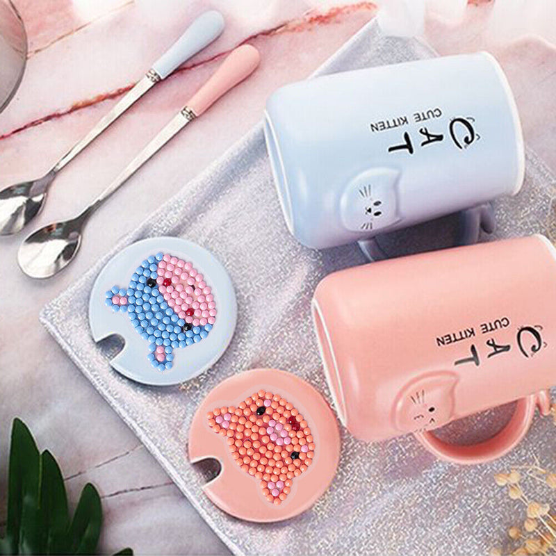 12x Kids Full Drill DIY Diamond Painting Stickers Animal Phone Cup Decals Newly