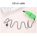 Mini Computer Vacuum USB Keyboard Cleaner PC Laptop Dust Brush (Green) Newly