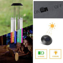 Art Decor Rotating Colorful Gradient Garden Chandelier Solar Wind Chime Light