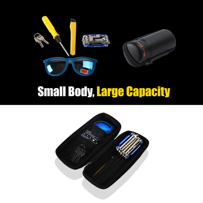 WEST BIKING Bicycle Cycling Bag PVC Repair Kit Storage Capsule Case (Black)