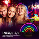 Neon Sign LED Lights Decorative Marquee Signs Light with Base (Rainbow) Newly