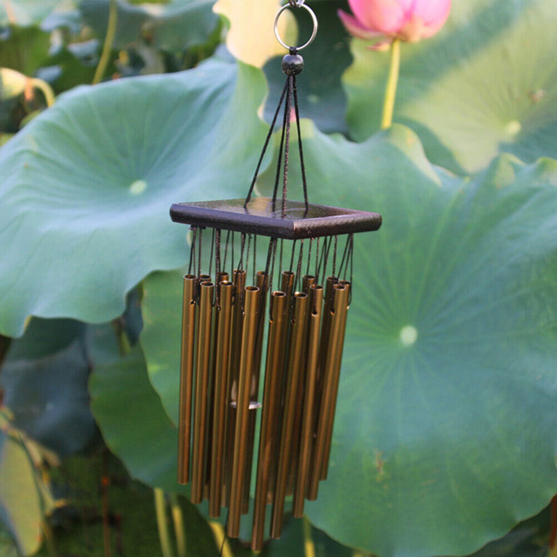 Outdoor Living Wind Chimes Yard Garden Tubes Bells Copper 16 Tubes Newly