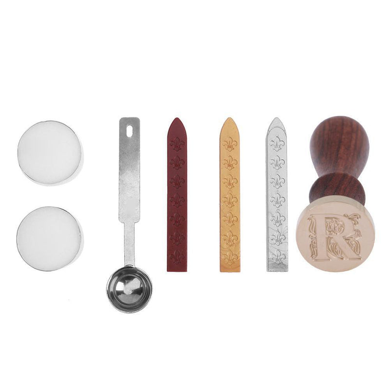 English Alphabets Five-petaled Flower Metal Hot Sealing Wax Clear Stamps(R)