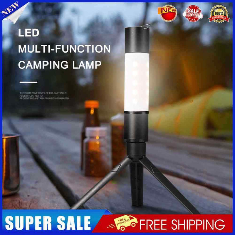 Outdoor Flashlight Telescopic USB Table Lamp with Tripod Nuts for Camping H