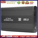 3.5 inch USB 2.0 to SATA Port SSD Hard Drive Enclosure 480Mbps External HDD Case