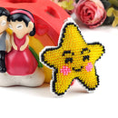 Stamped Needlework Key Chain Bead Embroidery Craft Pendant Kids Hanging Toys