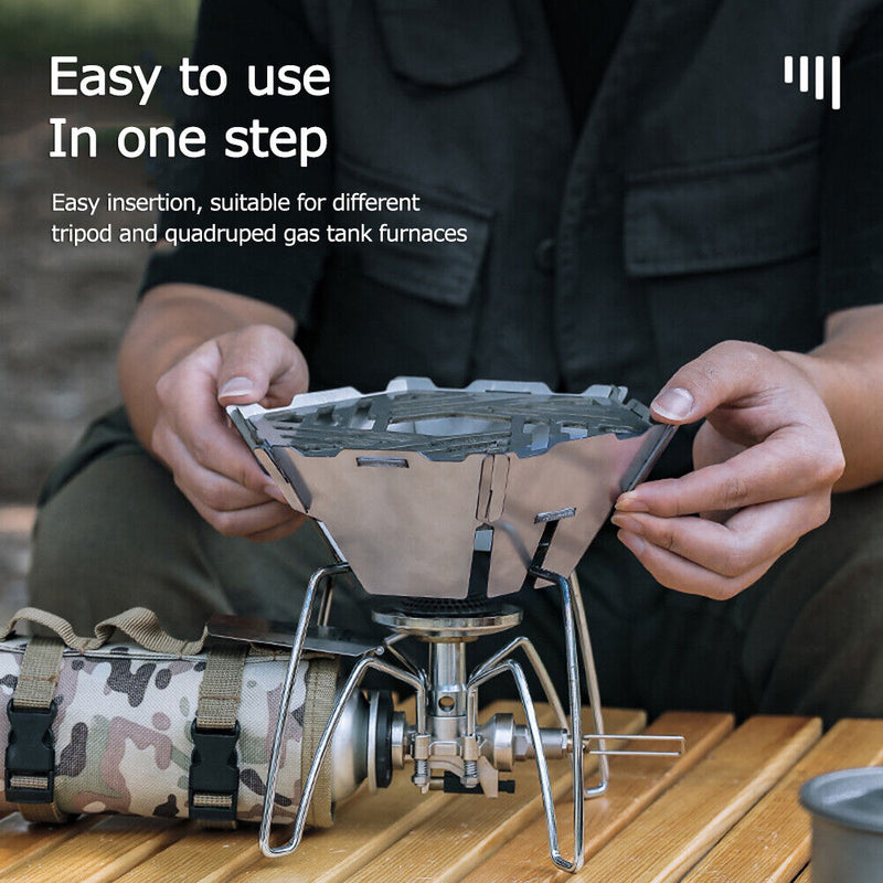 Outdoor gas windproof camping stove windscreen stainless oven windscreen