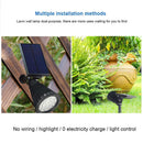 12LED Solar Lamp Outdoor Spotlight Colorful Ground Plug Light (Warm White)