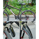 2pcs Mountain Road Bike Mudguard Wings Telescopic Front Rear Fenders Black